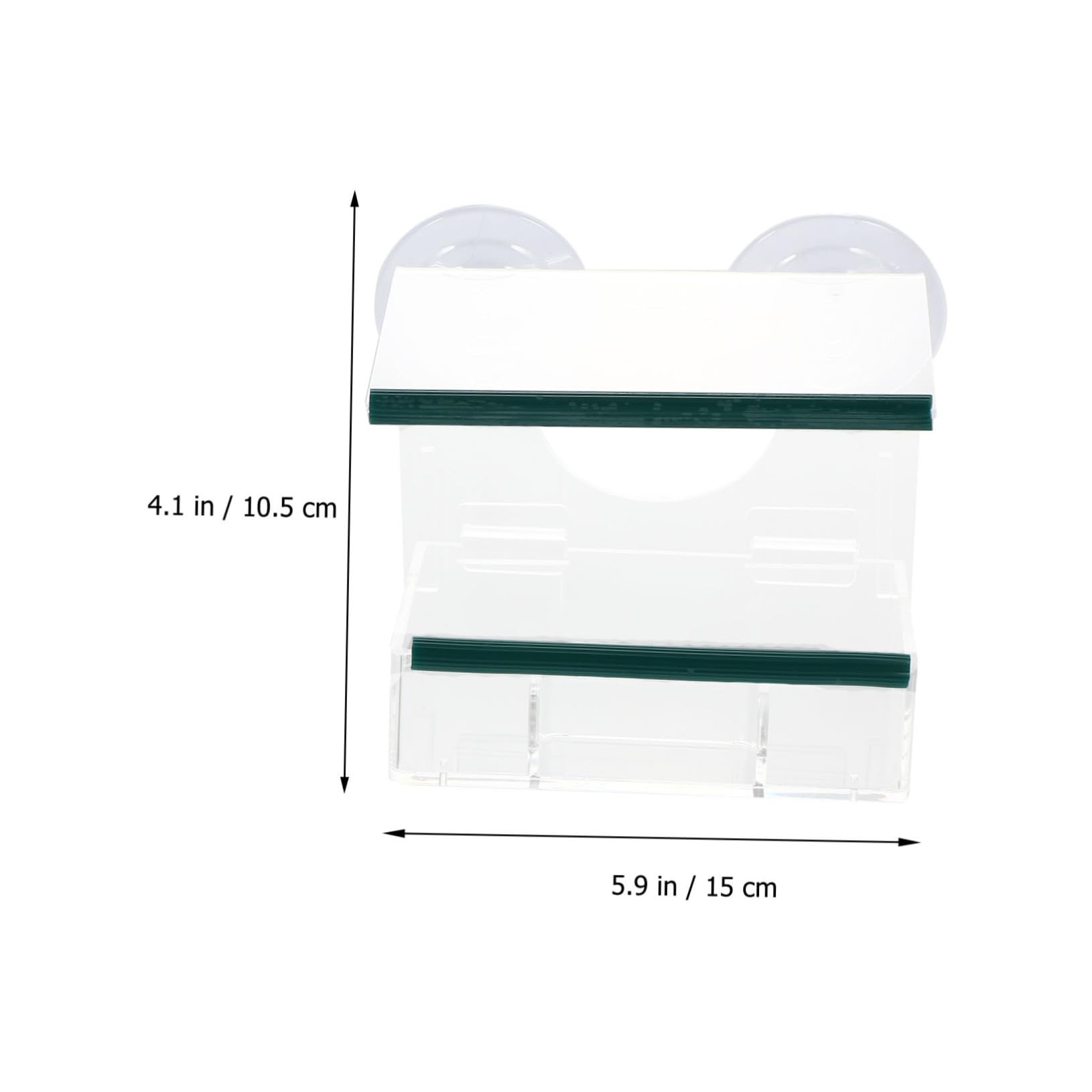 Alimentador de Pájaros Colgante Transparente con Ventosa Estación de Alimentación Resistente para Exteriores Comedero Desmontable para Pequeños Pájaros para Ventanas y Jardín