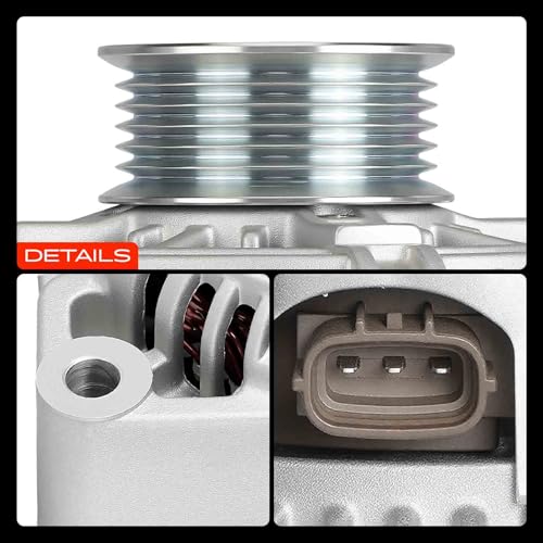 A-Premium Alternator Compatible with Lexus IS300 2001-2005, GS300 1998-2005, 3.0L, 12V 100A 6-Groove Pulley Clockwise, Replace# 1012117800, 2706046270 by A-Premium - Image 9