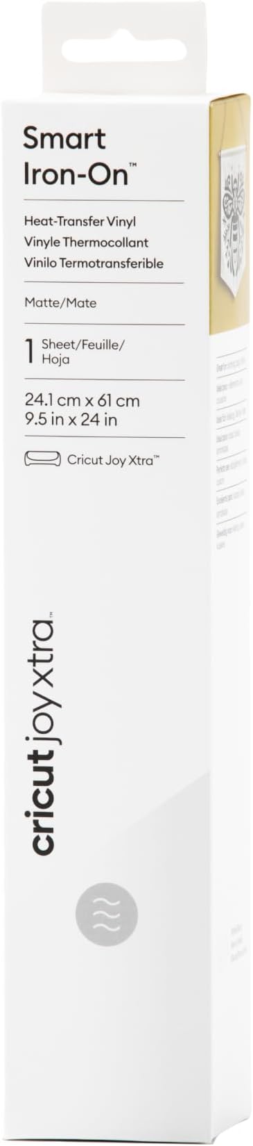 Cricut Joy エクストラスマートアイロン接着 (24インチ) ホワイト