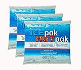 Cryopak Reusable Ice Pak Hot Pak 3-Pack - For Coolers, Lunch Box and Insulated Bags - Perfect for School Lunch, Picnics, Trips at the Beach, BBQs, Camping, and Other Outdoor Activities