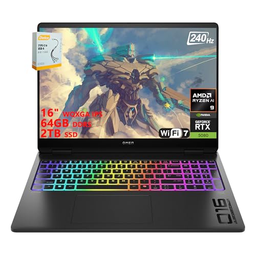 HP OMEN MAX 16 �Q�[�~���O�m�[�g�p�\�R�� | 16�C���` WQXGA IPS 240Hz (500 nit, 100% sRGB) | AMD Ryzen AI 9 HX 375 | 64GB DDR5 2TB SSD | GeForce R