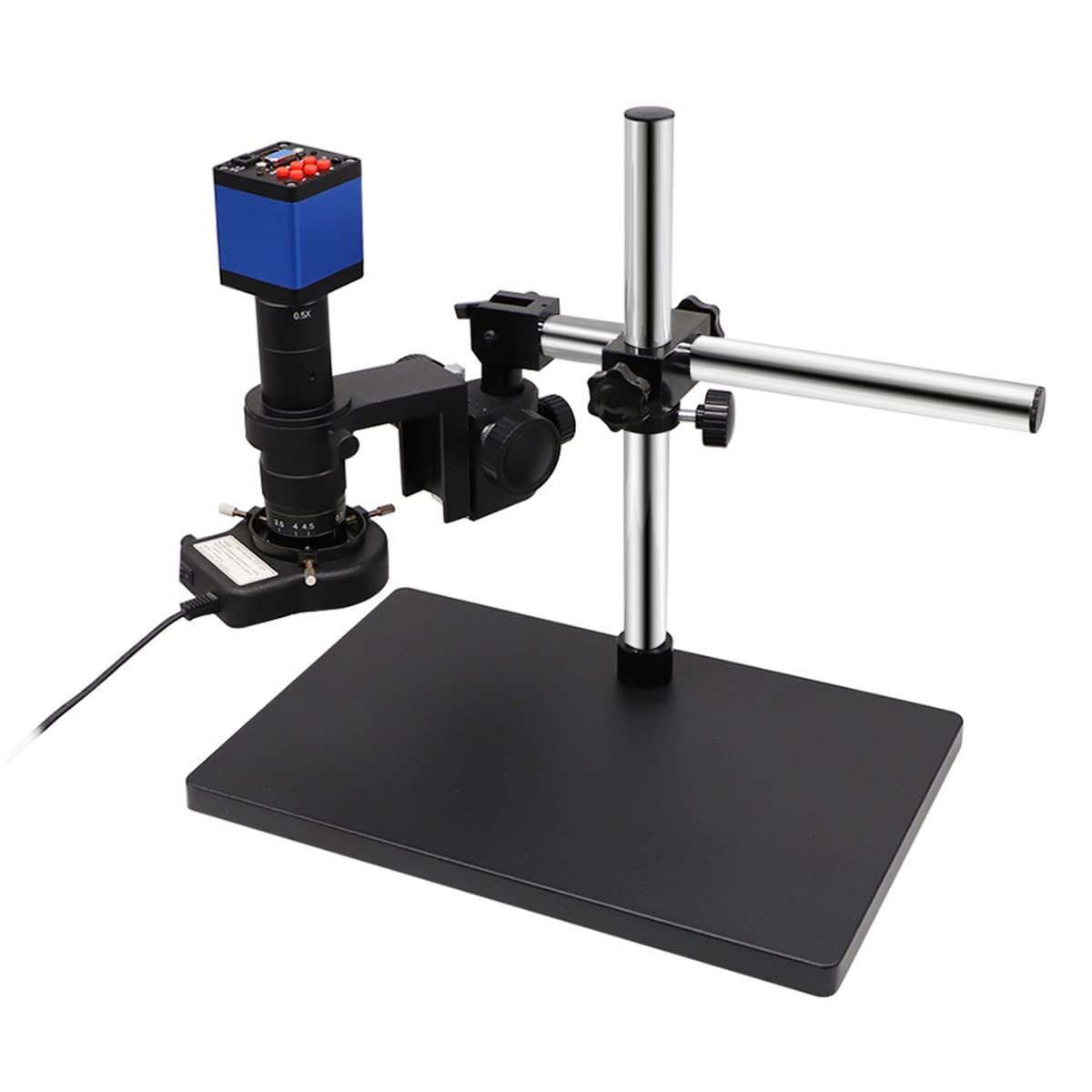 ASerZenith Microscope Kit 2/14/16 Mp 38Mp Digital Electronic Monocular Microscope Camera, 180X Lens Holder Lamp Microscope Lens Adapters,Hdmi And Vga-Black Holder