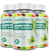 (3 Packs) Hemp Gummies High Potency for Pain, Sleep, Anxiety - Extra Strength Supplement with Pur...
