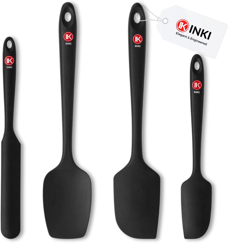 5 Pieces Silicone Spatula Set,Rubber Kitchen Utensils,Food