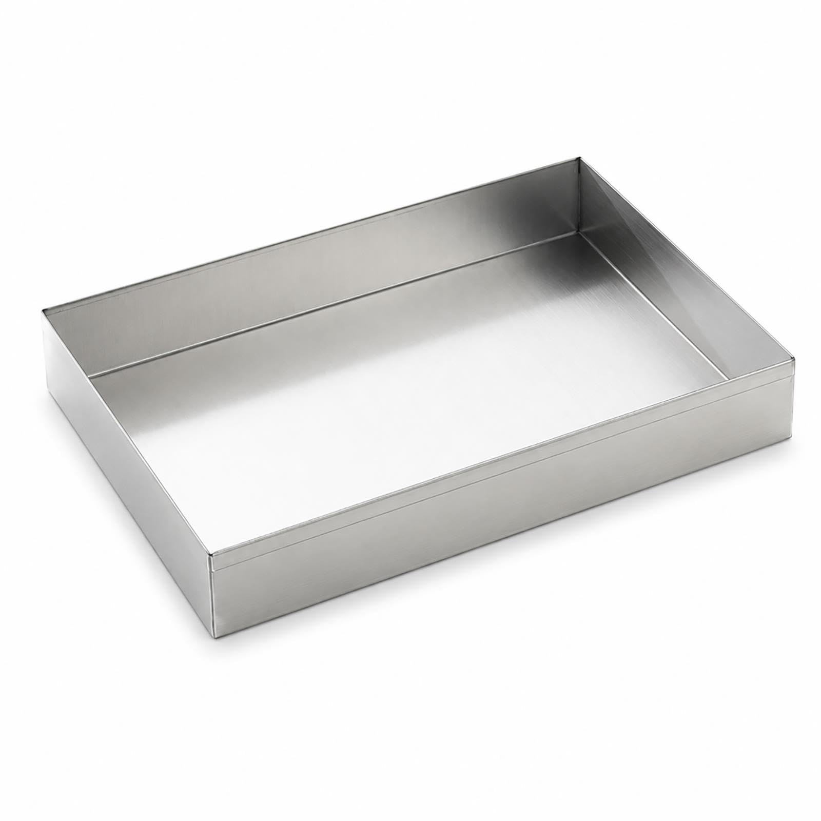 Vassoio in Acciaio Inox 304 con Bordo Rialzato da 5 cm