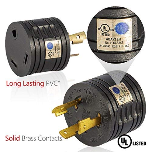 Atima RV 30 AMP 3-Prong Generator Adapter Connector Camping Caravan Motorhome TrailerAT-RV30P
