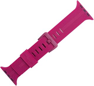 Generic Silicon Waterproof Watch Replacement Strap Lines Design Compatible For Watch 42MM, 44MM Or 45MM - Purple
