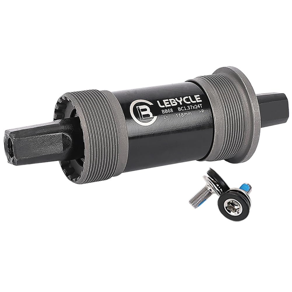 JIASHUNHE Bottom Bracket Bottom Bracket Threaded With Screws Bike Hollow Axle 110.5/113/118/120/122.5/126mm(118MM)