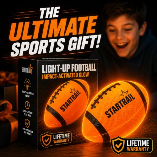 TOMLEON Double LED Light-Up Football