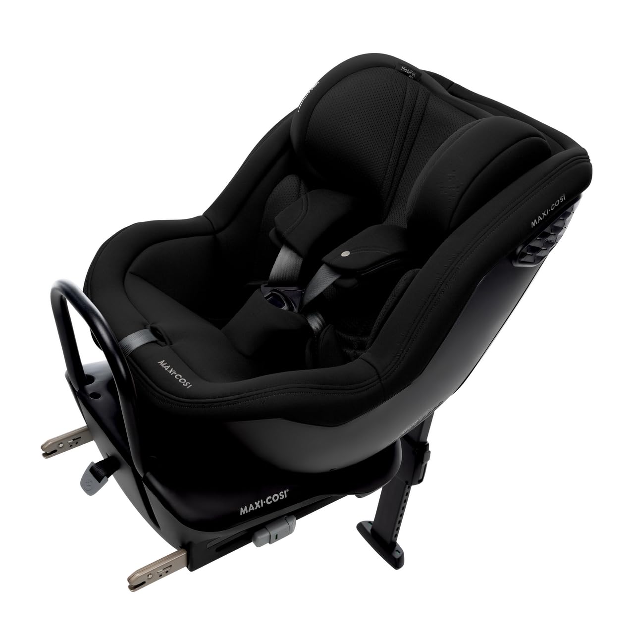 Maxi-Cosi MobiFix Pro i-Size - Asiento de coche para niños de 3 meses a 7 años, AirProtect®, protección lateral G-CELL, barra de rebote máxima amortiguación, ClimaFlow, negro auténtico