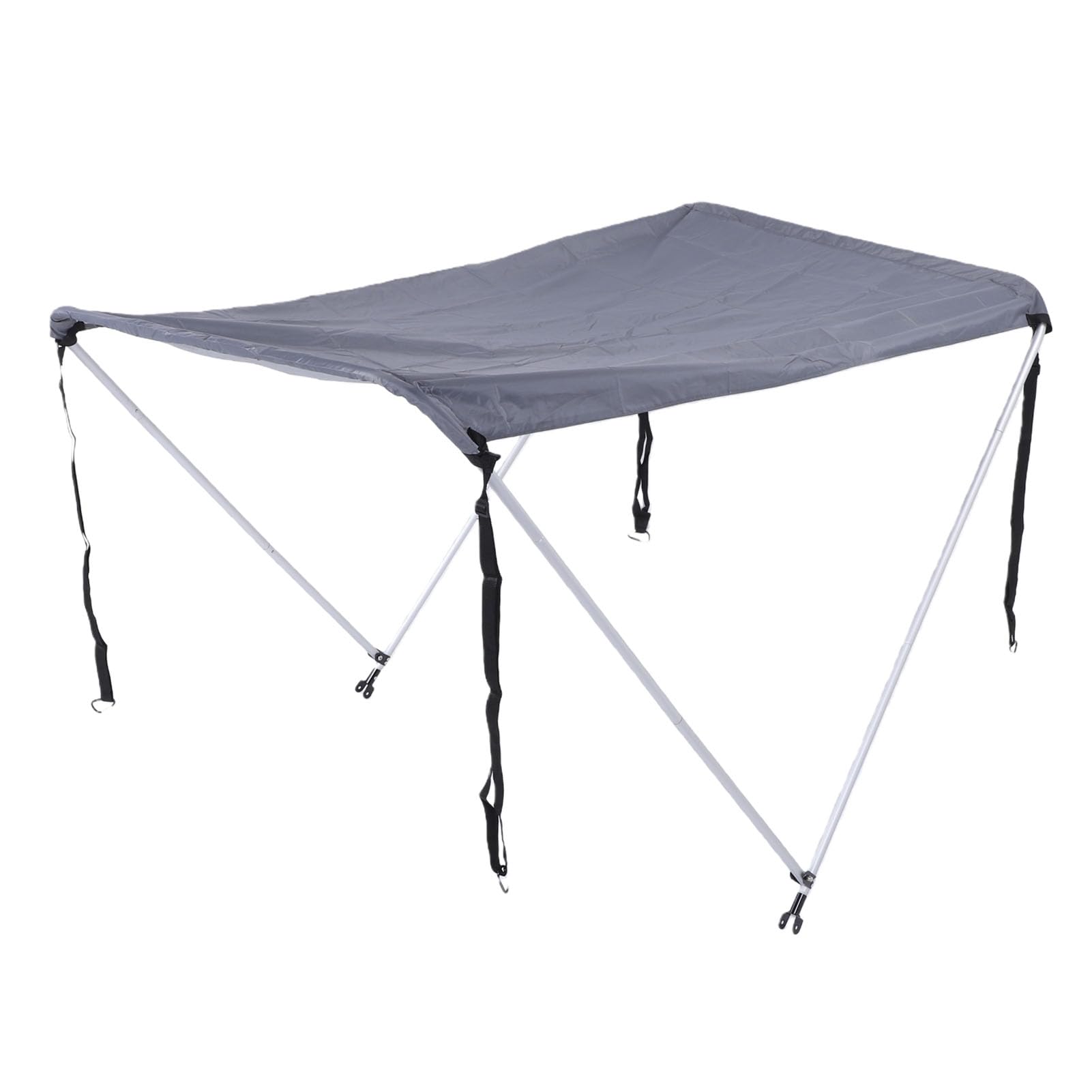 RiToEasysports Zadaszenie łodzi z tkaniną Oxford 210D, Osłona Przeciwsłoneczna do Baldachimu Kajaka z ramą ze Stopu Aluminium, 160 X 120 X 110 Cm, Regulowane Paski do łodzi Rybackich o Szerokości od
