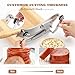 Moongiantgo Biltong Slicer Chinese Medicine Radiused Beef Jerky Cutter, 0-0.5” Adjustable Thickness, Wooden Base Herb Root Cutting Machine for Ginseng Antler Gastrodiae Maca Ganoderma