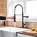 SHACO Commercial Antique Single Handle Pull Down Sprayer Oil Rubbed Bronze Pre-Rinse Kitchen Faucet, 2 spout Kitchen Faucet Bronze with Deck Plate…