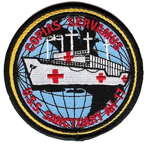 Squadron Nostalgia LLC USS Sanctuary AH-17 Patch – Plastic Backing