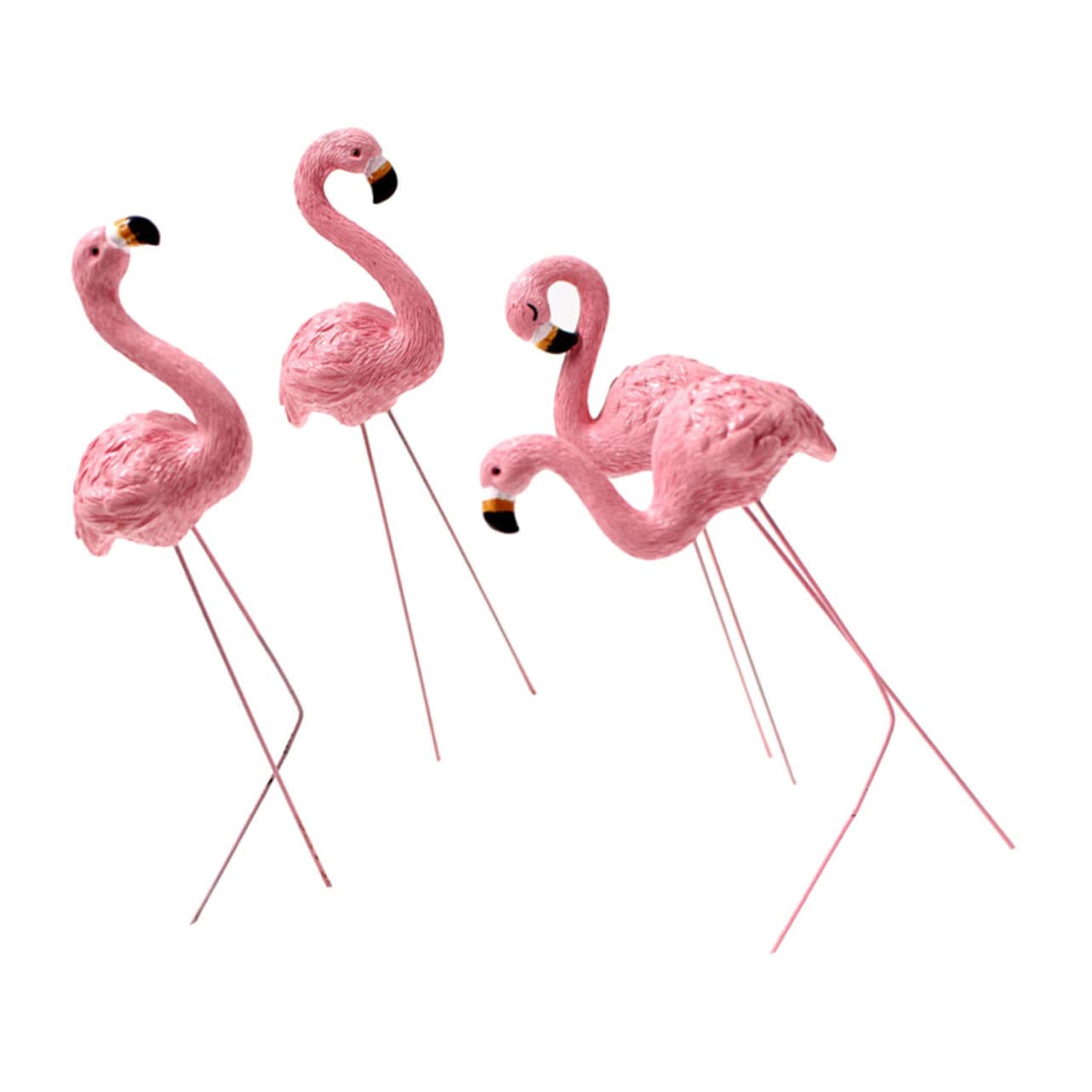 Toyvian 2 set Ornamento Fenicottero Picchetti Da Giardino Per Fenicotteri Decorazioni Oh Flamingo Giocattolo Fenicottero Ornamento Da Giardino Per Balcone Picchetto Per 4 pezzi * 2