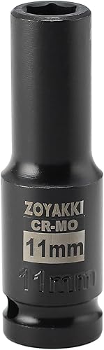 Miniatura 257 de Enchufe de impacto de 6 PT de 1/2" x 0.827 in de profundidad, CR-MO, 1/2 pulgada de accionamiento de 6 puntos para una fácil extracción