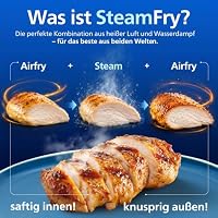 Philips Steam Airfryer 5000 Series Megabasket - Heißluftfritteuse mit Dampf-Funktion - Steam, Airfry, SteamFry, 9.5L Megabasket oder 3L + 6L Dual Basket, Korbtrenner, Dampfreinigung (NA565/00) – Ansicht 6