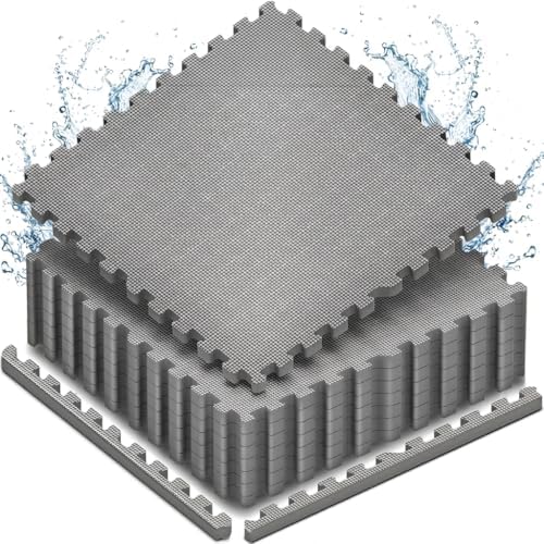 tillvex® Pool Unterlage 32 Stück - 62,5x62,5cm | Unterlegmatte 1 cm Dicke | Bodenmatte Pool Planschbecken & Whirlpool | Poolmatte Bodenmatte Outdoor | Poolunterlage Bodenschutz Mat