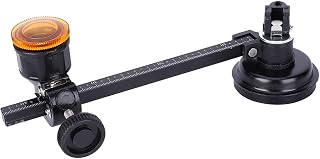 Fafeicy Glass Circular Cutter with Suction Cup and Aluminum Alloy Frame for 13.5-40cm Cutting Range Built-in Oil Tank Smooth Glass Cutting Tool