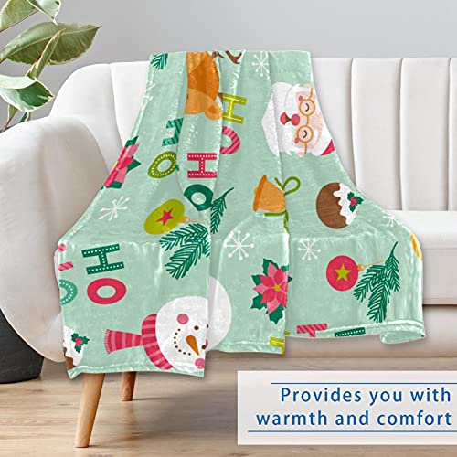 Couverture de Noël HOHO douce en textile de lit et canapé haute densité
