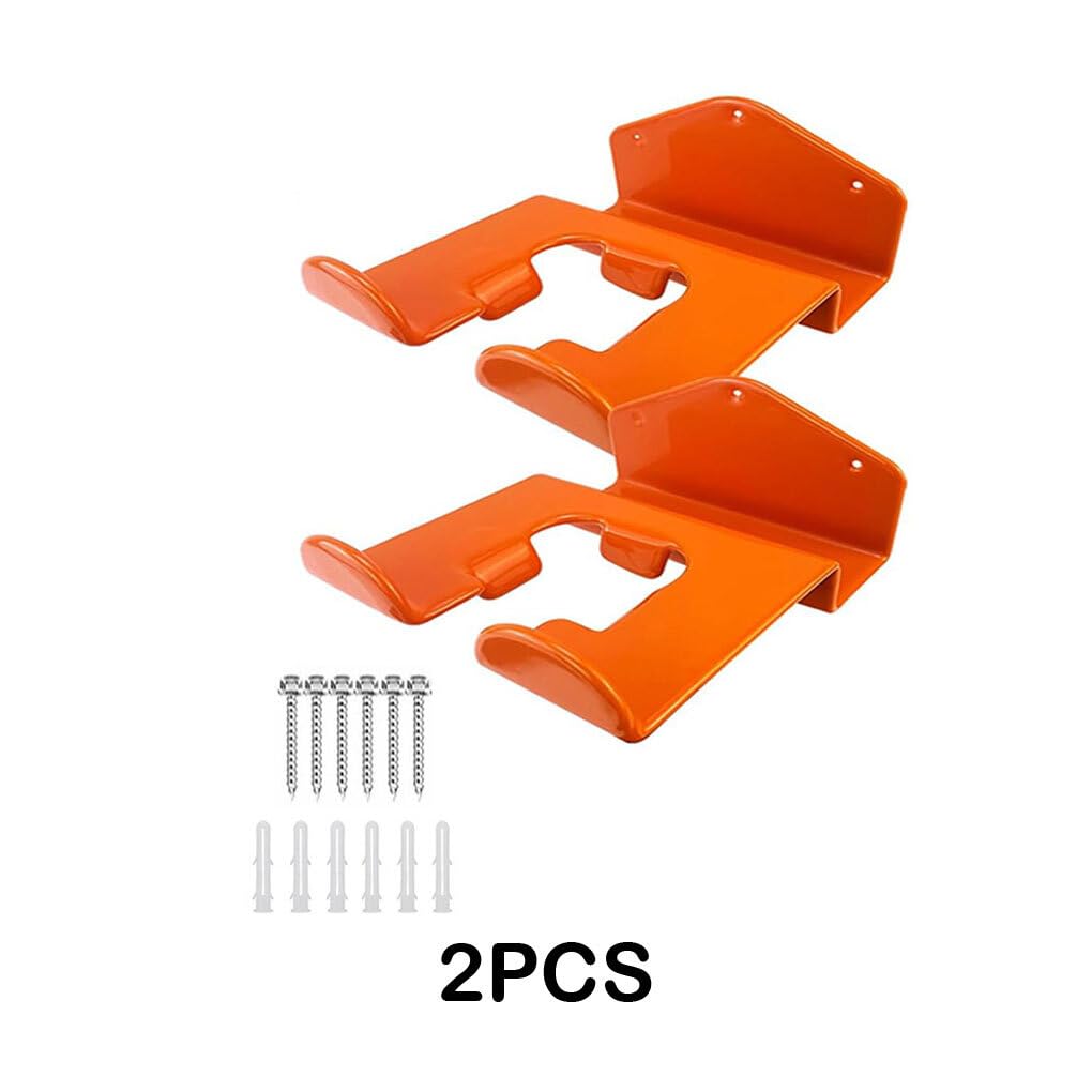 2 soportes para cortacésped montados en la pared para una organización cómoda de las herramientas y otros lugares. Gancho de metal resistente para cortacésped