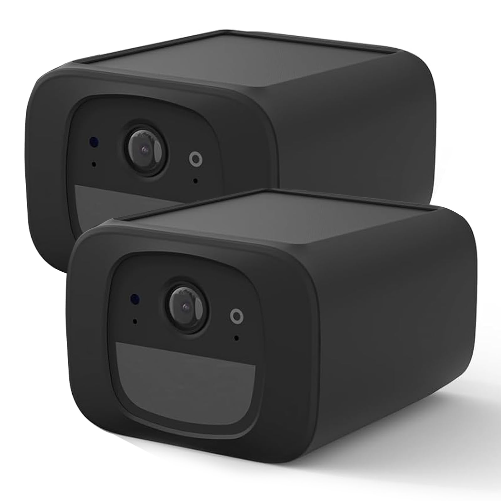 Lot de 2 coques de protection en silicone pour eufy Security SoloCam S220 - Résistantes aux intempéries - Souple et durable - Pour Eufy SoloCam S220 - Étanche - Noir