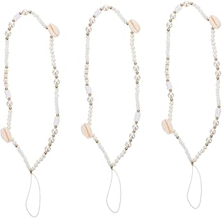 Uonlytech 3Pcs Tiras De Telefone Móvel Alça De Suspensão De Telefone Celular Cordão Decoração De Telefone Corrente De Telefone Frisada Alça De Telefone Cordão De Telefone Celular Cordão De