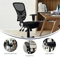 Flash Furniture Mid-Back Black Mesh Multifunction Executive Swivel Ergonomic Office Chair with Adjustable Arms — image 5