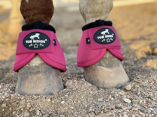 Image of 2520D Horse Bell Boots No-Turn Horse Bell Boots, Equine Ballistic Hoof Overreach Bell Boot, Pair