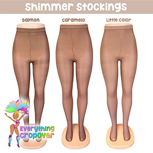 Image of SHIMMER Sheer to Waist Cool Sensation Carnival Tights | Brown Skintone Stockings