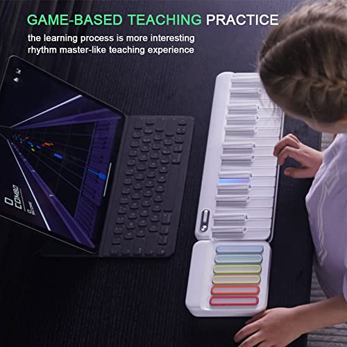 KRUZZO Piano numérique à Clavier Pliable, 35 Touches, Support de Piano électronique Portable, Touches Lumineuses MIDI, Gamme de Sons de 88 Touches, Couverture complète, 38 Sons d’instrume Black - Les Beatles, Paul McCartney, John Lennon, RIngo Starr, George Harrison KRUZZO Piano numérique à Clavier Pliable, 35 Touches, Support de Piano électronique Portable, Touches Lumineuses MIDI, Gamme de Sons de 88 Touches, Couverture complète, 38 Sons d'instrume Black – Image 6
