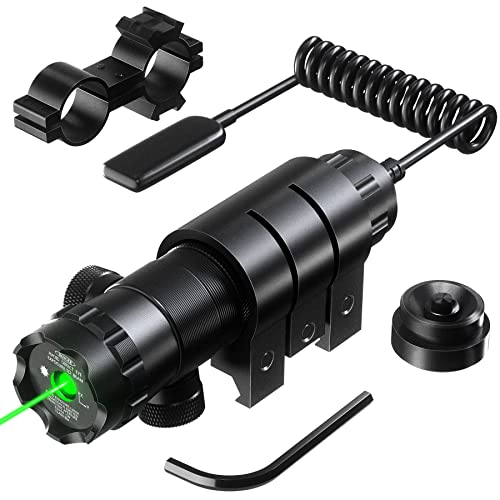 Pinty Tactical Green Laser Sight, Compatible with Weaver & Picatinny Rails, with…