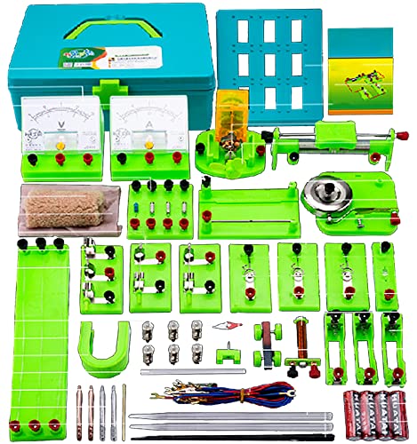 DBMGB Elektrobaukasten für Kinder, Physik Elektrizität und Magnetismus Baukasten, Physik Elektrizität Schaltungen Set mit Englischer Anleitung, Denkfähigkeit Erweitern Cover