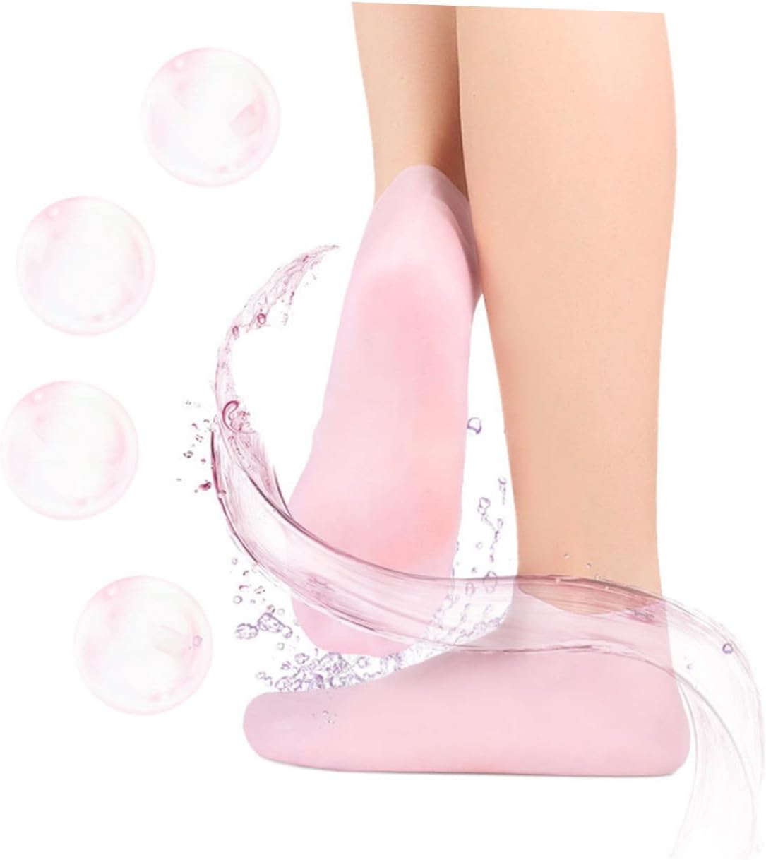 FUOYLOO Moisturizing Socks Sebs Sole Pads, Anti-Dry and Anti-Cracking Foot Skin Care, Pink Size M 35-37, Rejuvenate and Exfoliate for Soft Smooth Feet
