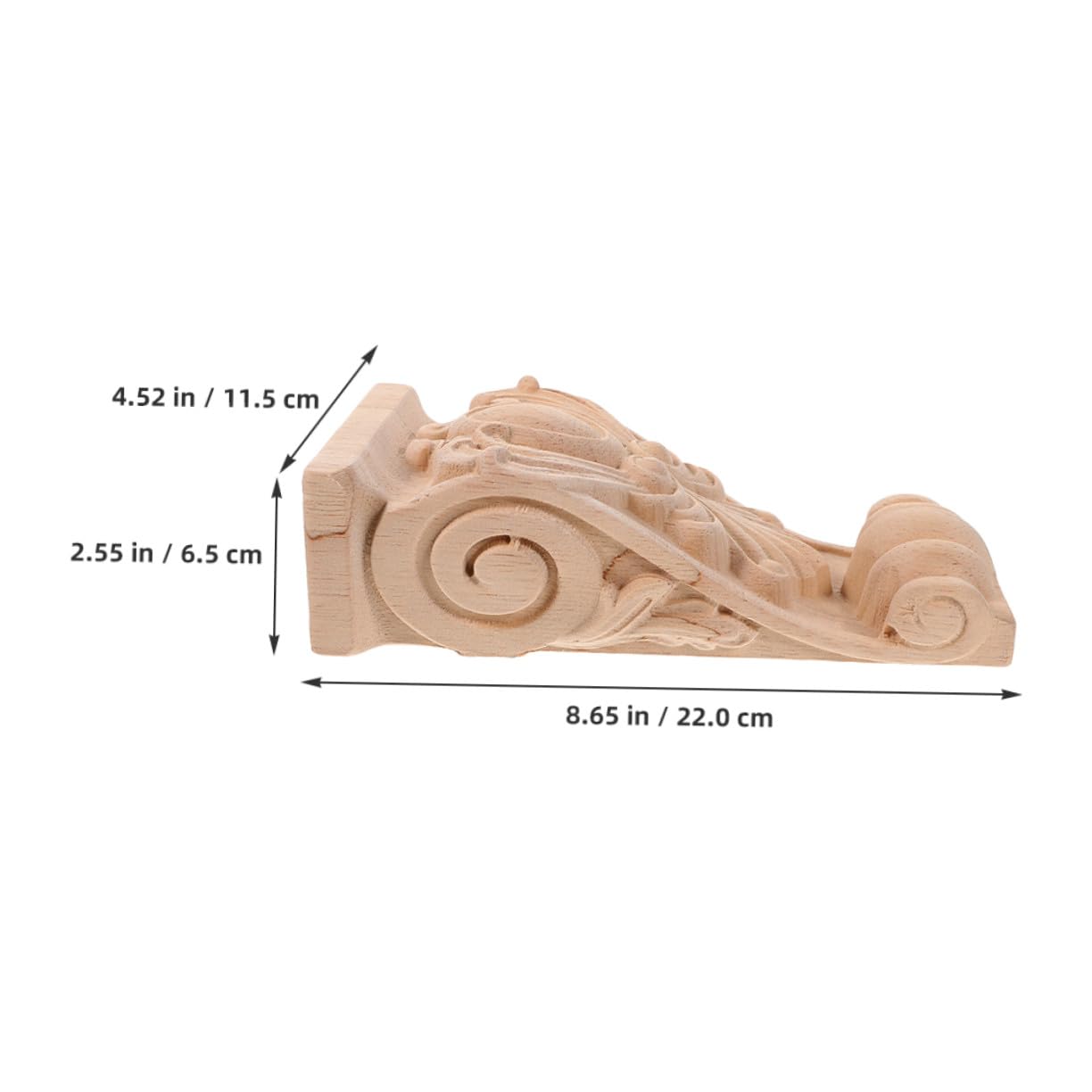 Ménsula de Madera Tallada Estilo Europeo Diseño Clásico Romano Decoración Elegante para Hogar y Puerta Corbels Decorativos sin Pintar