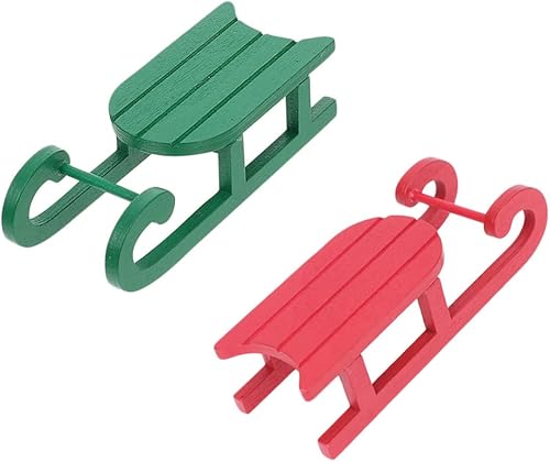 TOYANDONA 2 piezas de trineo de madera, decoración blanca, decoración de mesa de comedor, accesorios para el hogar, mini trineo, decoración de