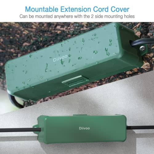 Outdoor Extension Cord Safety Cover, Diivoo 3 Pack Weatherproof Electrical Connection Box To Protect Outdoor Plug, Outlet, Socket, Christmas Holiday Decoration Light #TOP5