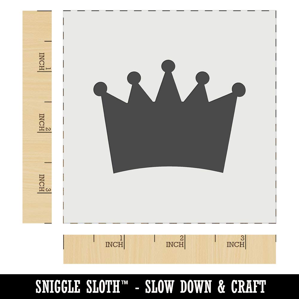 Crown King Queen Princess Wall Cookie DIY Craft Reusable Stencil - 3.5 Inch