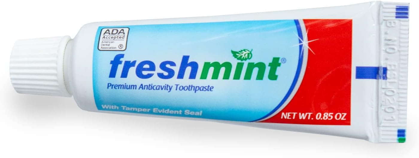 144 Tubes of 0.85 oz. Premium Anticavity Fluoride Toothpaste with Safety Seal (ADA Accepted)
