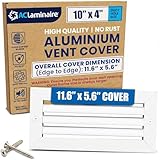 10x4 Inch (Duct Opening) Air Return Vent Cover Decorative – Premium Aluminum AC Vent Cover for Ceiling & Wall, Rustproof Grille, Ideal for Home HVAC Grille, Durable & Easy to Install by ACLAMINAIRE