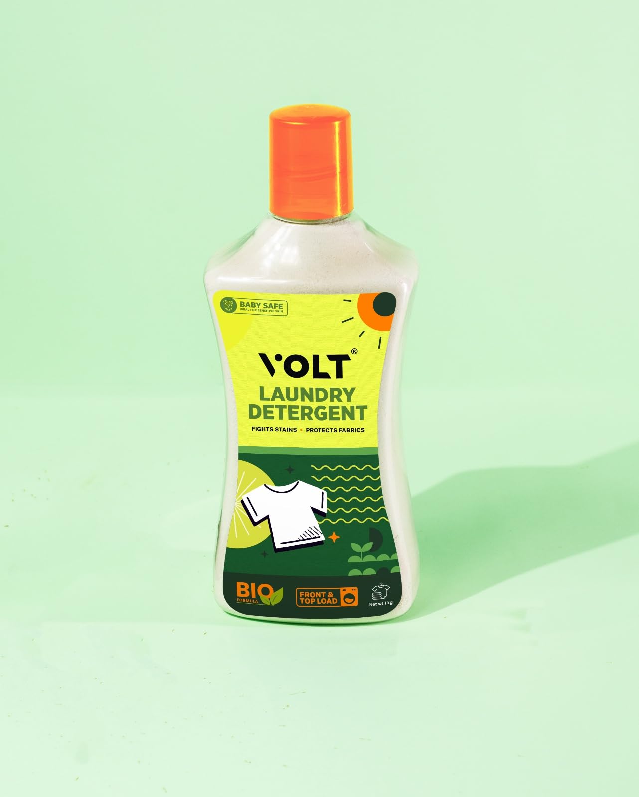 VOLT Home Bio Laundry Detergent Powder - 1 KG (Citrus Fragrance) Biodegradable | Eco- Friendly Tough On Stains Front And Top Load Washing Chemical Free | Multi Enzyme | Citrus Scent (B0CT5Y7DN4) Amazon Price History, Amazon Price Tracker