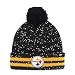NFL Pittsburgh Steelers Women's '47 Amelia Cuff Knit Beanie with Pom, Black, One Size