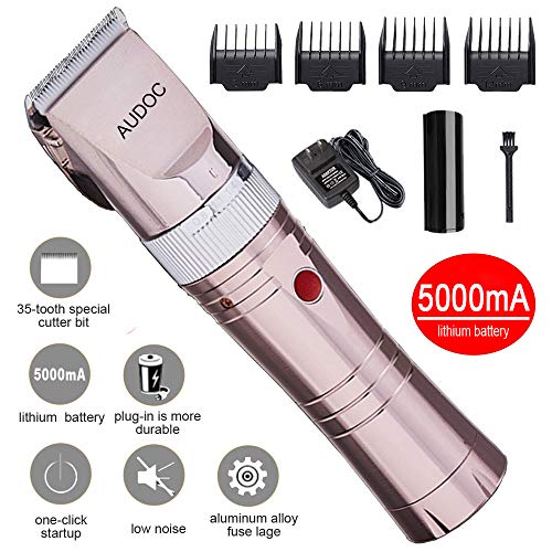 Audoc Heavy Duty Pet Professional Dog Grooming Clippers Low Noise Dog Shaver Clippers