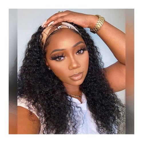 Perruques en cheveux naturels à bandeau kinky curly pour un style afro quotidien
