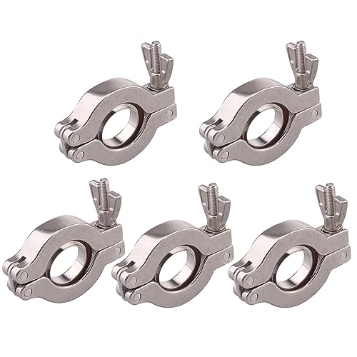 Image of DERNORD KF-25 Wing Nut Clamp Flange Quick Clamp Stainless Steel 304 with Centering O-Ring （Pack of 5）