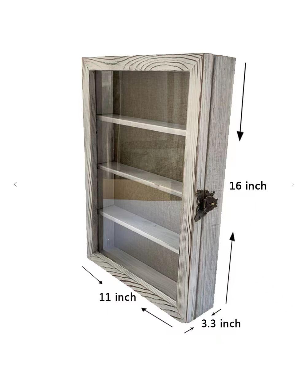 WANLIAN Ramka Shadow Box z akrylem 28 x 40 cm drewniana skrzynka z cieniami z 3 zdejmowanymi półkami i lnianym tyłem, naścienna głęboka ramka na zdjęcia pamiątki (biała)