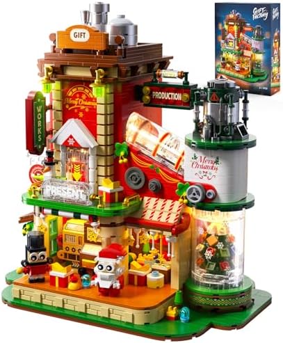 Christmas Factory Building Blocks Set 2775PCS, Light-Up DIY Holiday House Construction Toy for Adults, Teens, Boys & Girls, Collectible Christmas Village Display Model, Holiday Décor & Gift Idea 2025