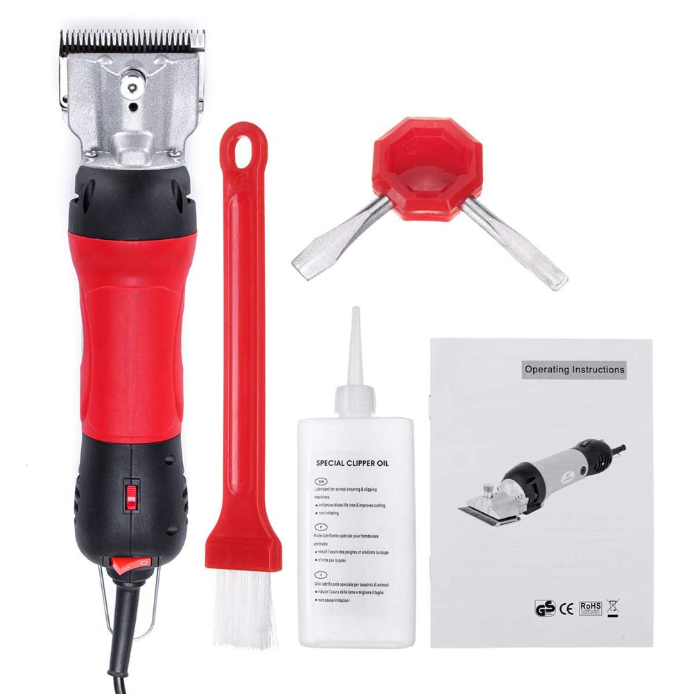 DYTWXG Cesoie elettriche Portatili per Pecore, Forbici per Alpaca, Forbici per Cavalli, Forbici per capre per tosatura, tosatrici per Animali da Pelliccia, tosatura Resistente, 6 velocità Regolabili
