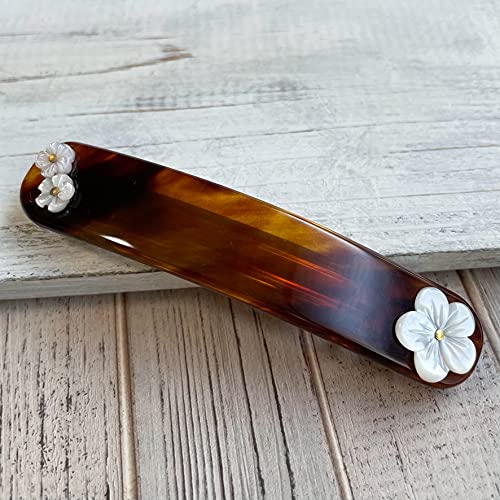 Amazon.co.jp: 天然工房 べっこう屋さん 本べっ甲 バレッタ 髪留め