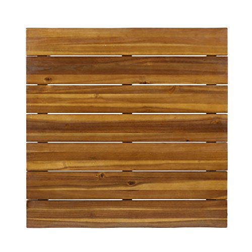Christopher Knight Home Zion Outdoor Industrial Acacia Wood Coffee Table With Iron Frame, Teak Finish / Rustic Metal #TOP6